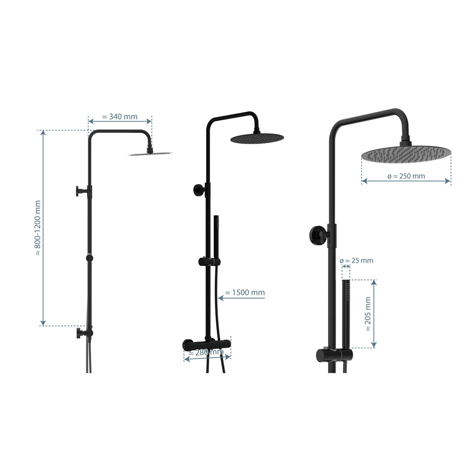 Schütte AQUADUCT Überkopf-Brauseset Mit Thermostatarmatur 5 Schütte AQUADUCT Überkopf-Brauseset Mit Thermostatarmatur – Bild 5