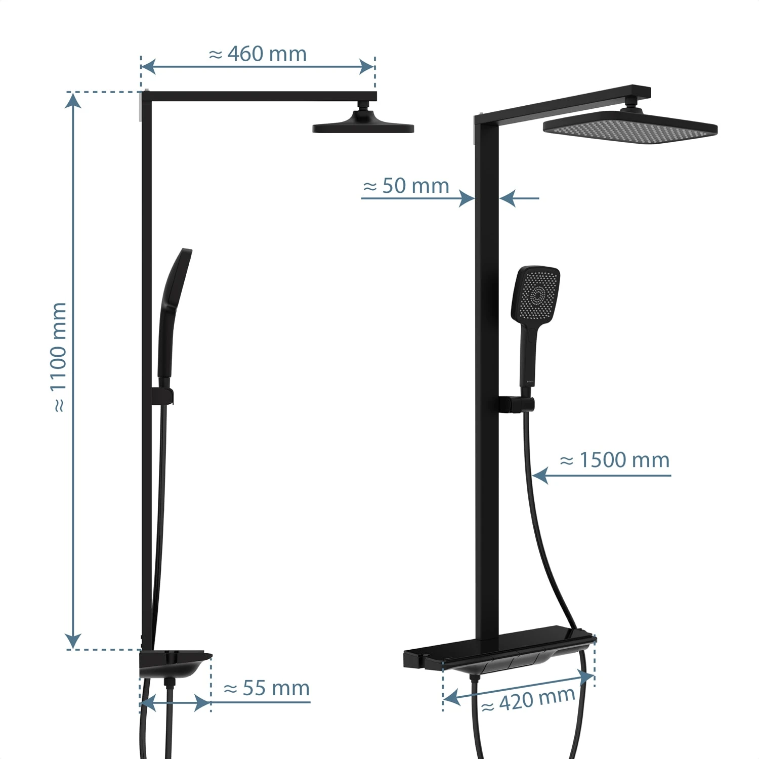Schütte HAWAII Überkopfbrause-Set, Mit Thermostatarmatur 5 Schütte HAWAII Überkopfbrause-Set, Mit Thermostatarmatur – Bild 5
