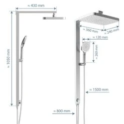 Schütte LA PALMA Überkopfbrause-Set, Ohne Armatur -Hansgrohe Verkäufe schuette duschsysteme la palma ueberkopfbrause set 13978871