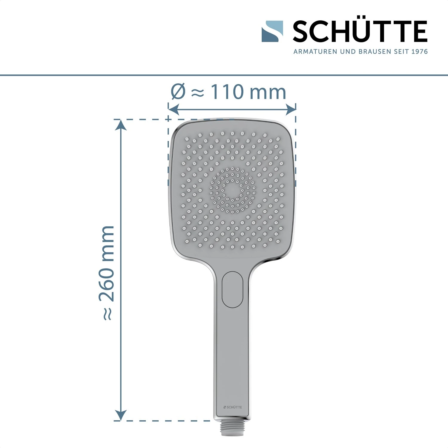 Schütte HAWAII Handbrause Eckig Mit 3 Strahlarten 5 Schütte HAWAII Handbrause Eckig Mit 3 Strahlarten – Bild 5