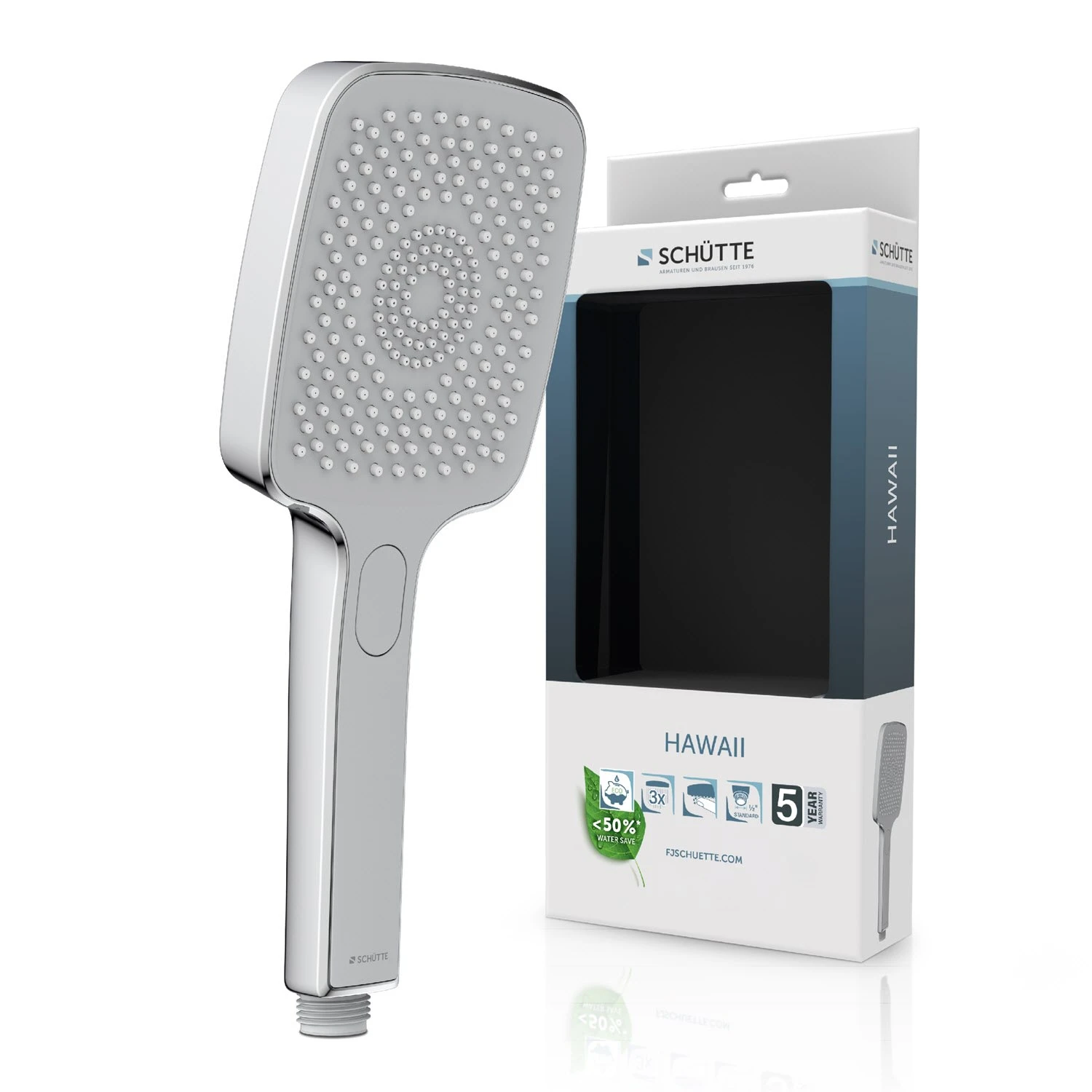 Schütte HAWAII Handbrause Eckig Mit 3 Strahlarten 8 Schütte HAWAII Handbrause Eckig Mit 3 Strahlarten – Bild 8