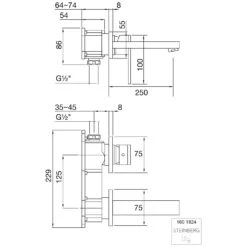 Steinberg Serie 160 Wand-Waschtisch Einhebelmischer Ausladung 25 Cm -Hansgrohe Verkäufe steinberg serie 160 waschtisch wand einhebelmischer 3809978