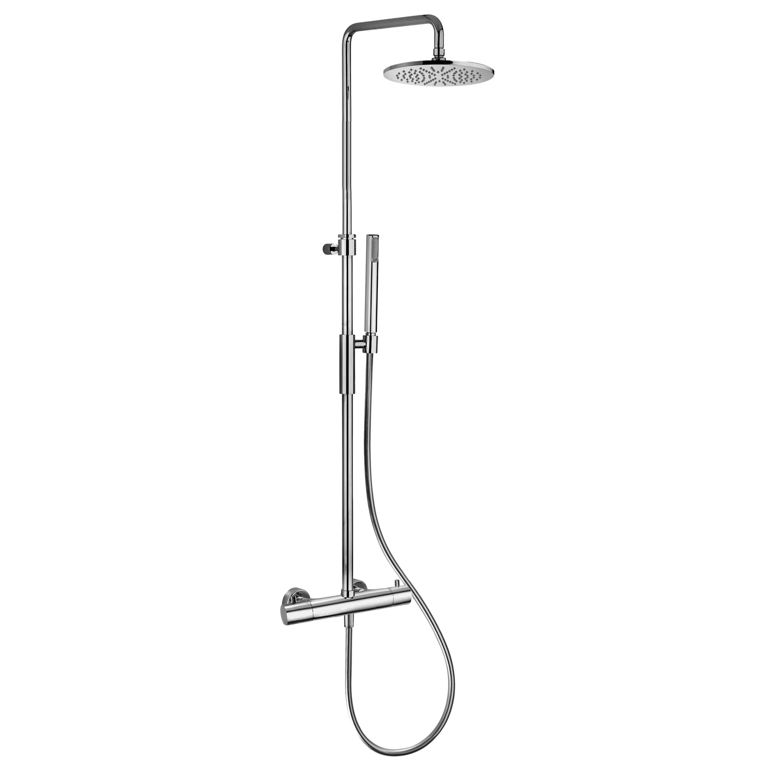 Steinkamp Living Thermostat Duschsystem AP Mit Kopfbrause Ø 22,5 Cm Und Stabhandbrause, Höhenverstellbar 2 Steinkamp Living Thermostat Duschsystem AP Mit Kopfbrause Ø 22,5 Cm Und Stabhandbrause, Höhenverstellbar – Bild 2