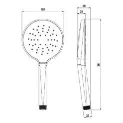 Sturotec Eco-Line 6 L/min Handbrause Rund Mit 1 Strahlart -Hansgrohe Verkäufe sturotec brauseprogramm eco line handbrause eckig 9166698
