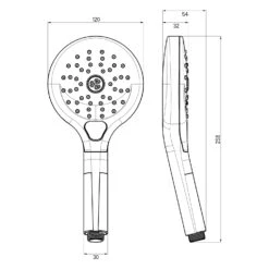 Sturotec Eco-Line 6 L/min Handbrause Rund Mit 3 Strahlarten -Hansgrohe Verkäufe sturotec brauseprogramm eco line handbrause rund 10075715