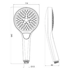 Villeroy & Boch Taro Handbrause Rund Mit 3 Strahlarten -Hansgrohe Verkäufe villeroy boch alle kollektionen taro armaturen 13800588