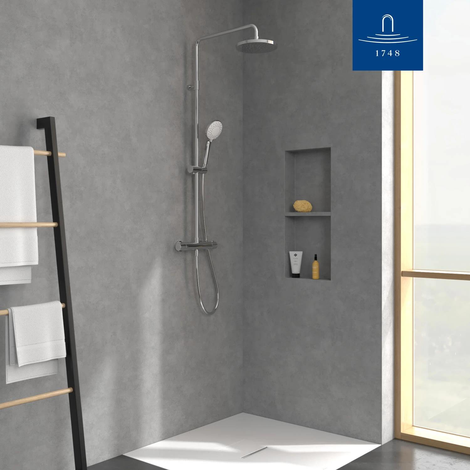 Villeroy & Boch Universal Showers Duschsystem Mit Drei Funktionen Für Wandmontage 8 Villeroy & Boch Universal Showers Duschsystem Mit Drei Funktionen Für Wandmontage – Bild 8